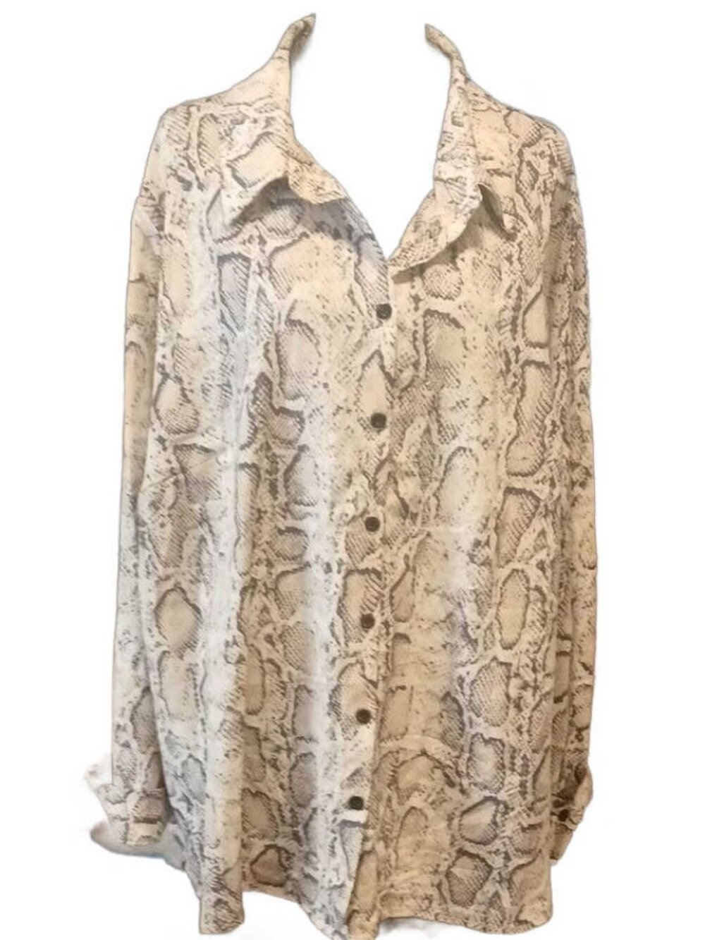animal print button down women shirt